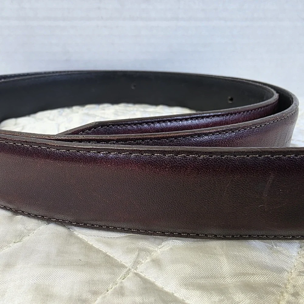 Leegin Genuine Leather Belt Size 44 Made‎ In USA Brass Buckle